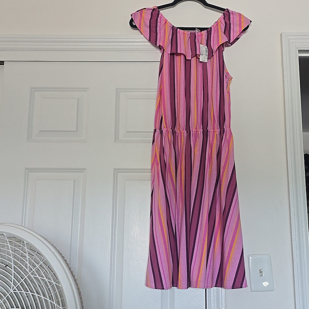 Striped Ruffle Dress